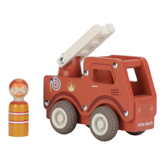 Camion dei pompieri in legno – Rosso – Essentials