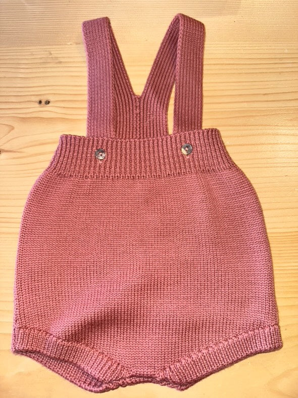 Culottes bretelle neonati in pura lana merino - Maglificio di Verona