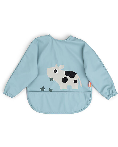 Bavaglio a Maniche Lunghe con Tasca - Tiny Farm -Blu- Impermeabile