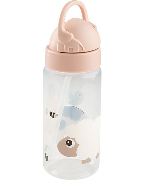 Borraccia 350 ml - Tiny Farm - Cipria - con Cannuccia a Scomparsa! - 12m+
