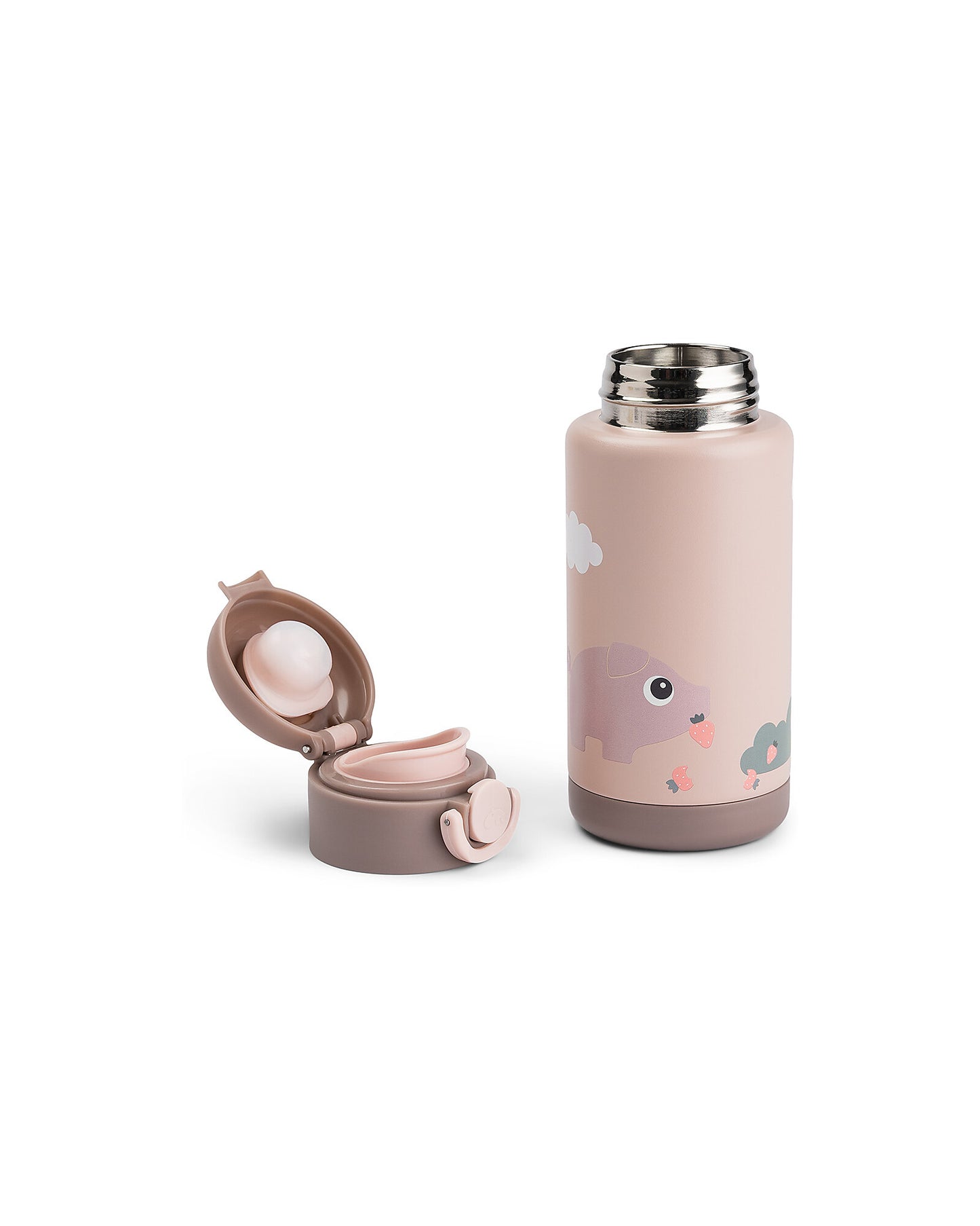Borraccia Antigoccia Termica per Bambini 340 ml - Tiny Farm - Cipria