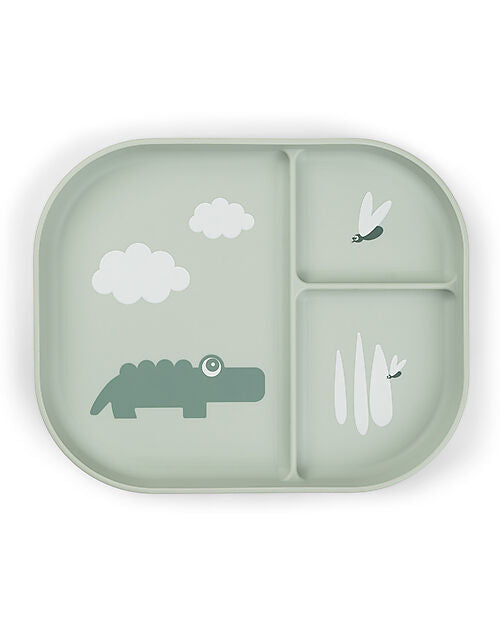 Piatto con Scomparti Foodie - Croco Verde - 100% PP Alimentare