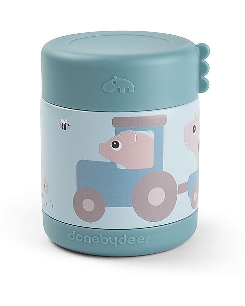 Porta Pranzo Termico - Tiny Farm - Blu - 300ml