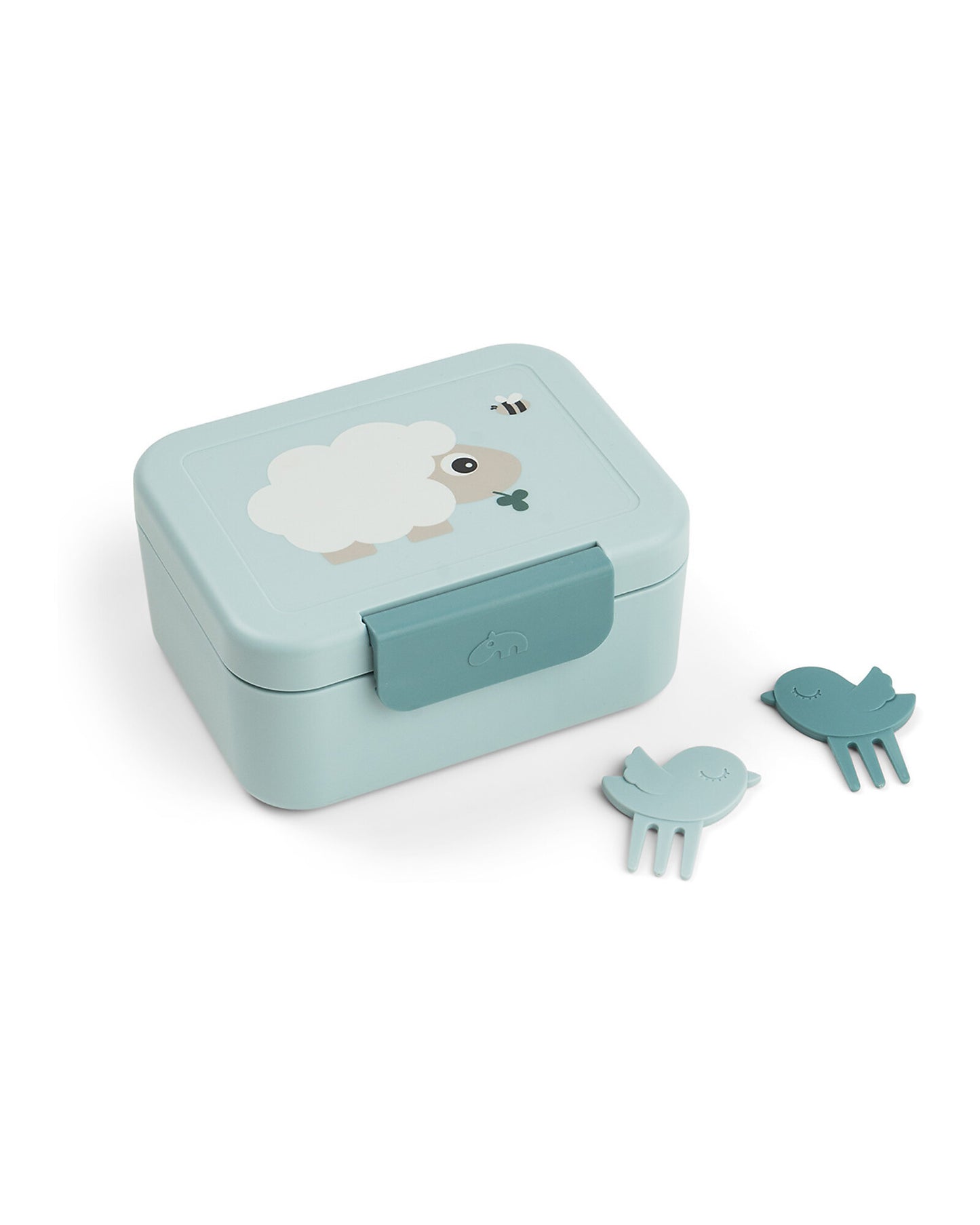 NEW BTS '26 - Portapranzo con Divisorio - Tiny Farm - Blu - 13 x 11 x 6 cm - 100% PP Alimentare