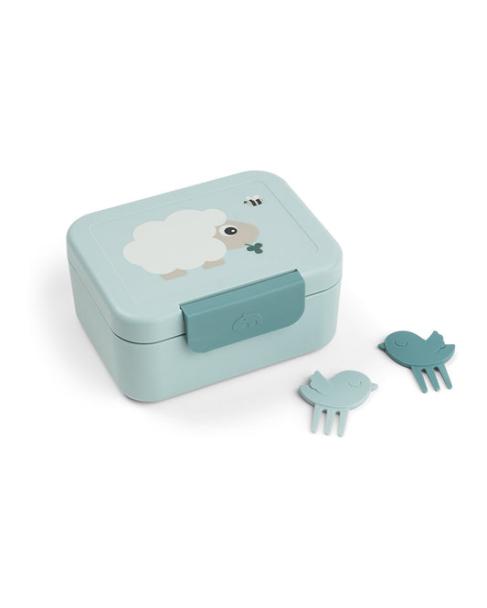 NEW BTS '26 - Portapranzo con Divisorio - Tiny Farm - Blu - 13 x 11 x 6 cm - 100% PP Alimentare
