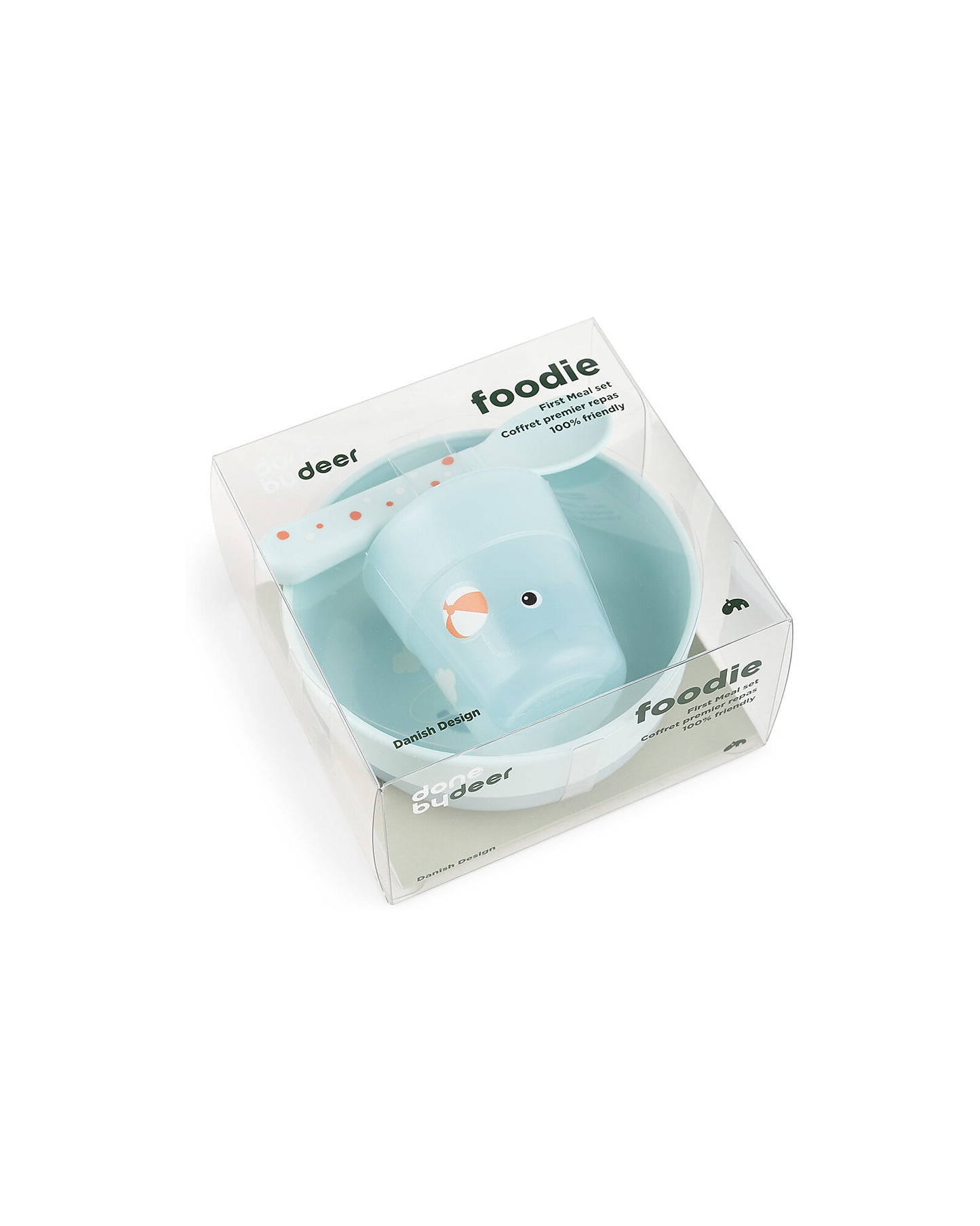 Set Pappa Foodie - Ciotola Bicchiere e Cucchiaio - Elphee & Croco - Blu - 100% PP Alimentare