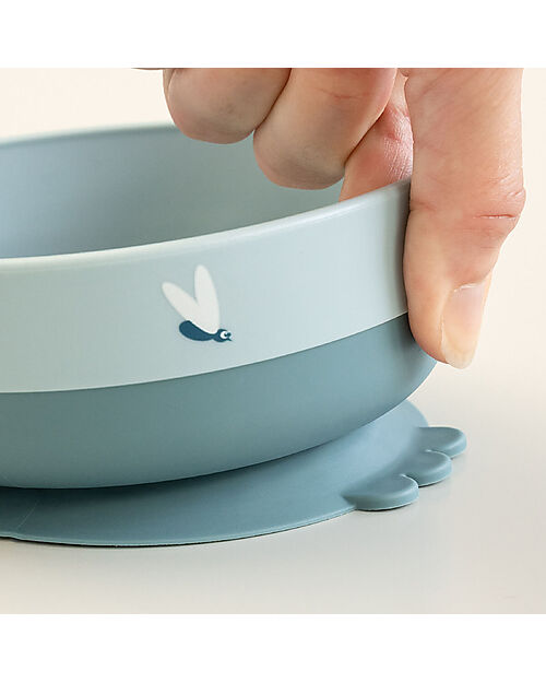 Set Pappa Foodie - Ciotola Tazza e Cucchiaio - Elphee - Blu - 100% PP Alimentare