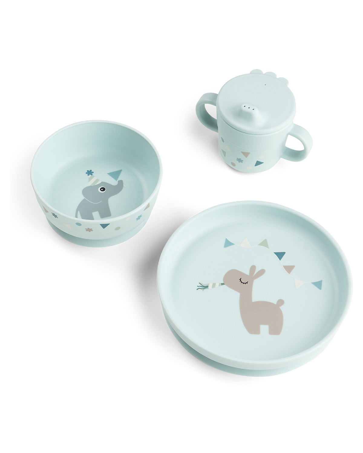 Set Pappa Foodie - Piatto Ciotola e Tazza - Celebration - Blu - 100% PP Alimentare
