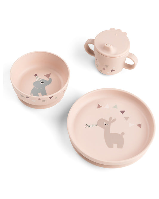 Set Pappa Foodie - Piatto Ciotola e Tazza - Celebration - Cipria - 100% PP Alimentare