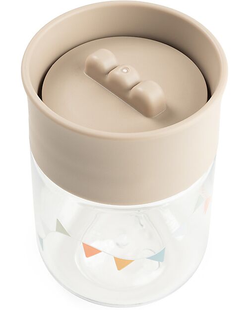Tazza da Apprendimento con Bordo per Bere a 360° - Antigoccia - Tiny Farm - Sabbia - 260 ml - 9m+