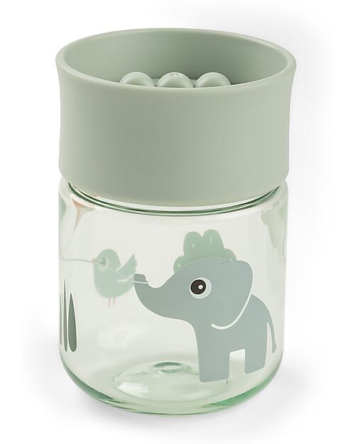 Tazza da Apprendimento con Bordo per Bere a 360° - Antigoccia - Playground - Verde - 260 ml - 9m+