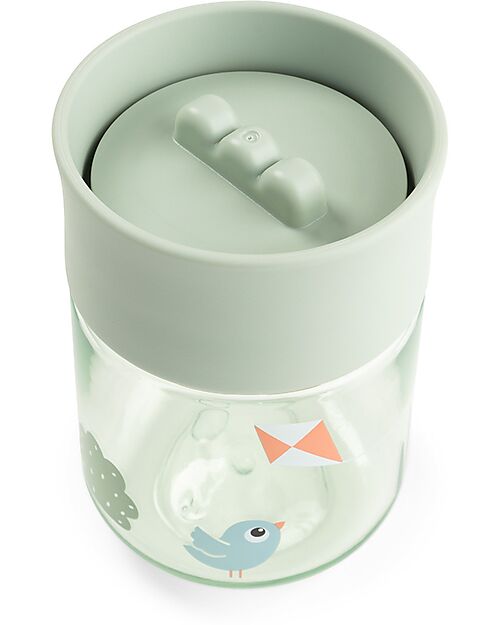 Tazza da Apprendimento con Bordo per Bere a 360° - Antigoccia - Playground - Verde - 260 ml - 9m+
