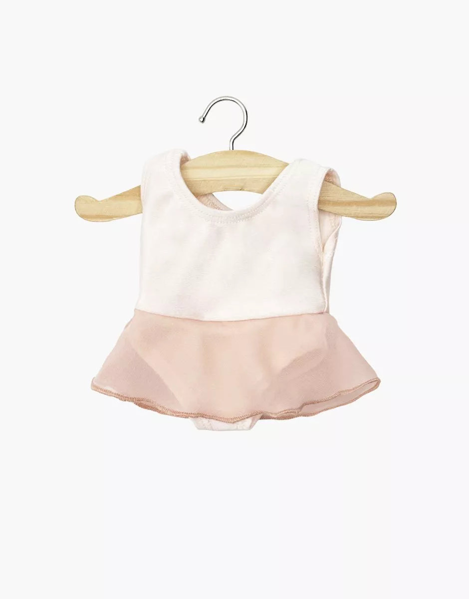 Body arricciato Ludmila in lycra rosa nude e chiffon - Scandi Kids Concept Store