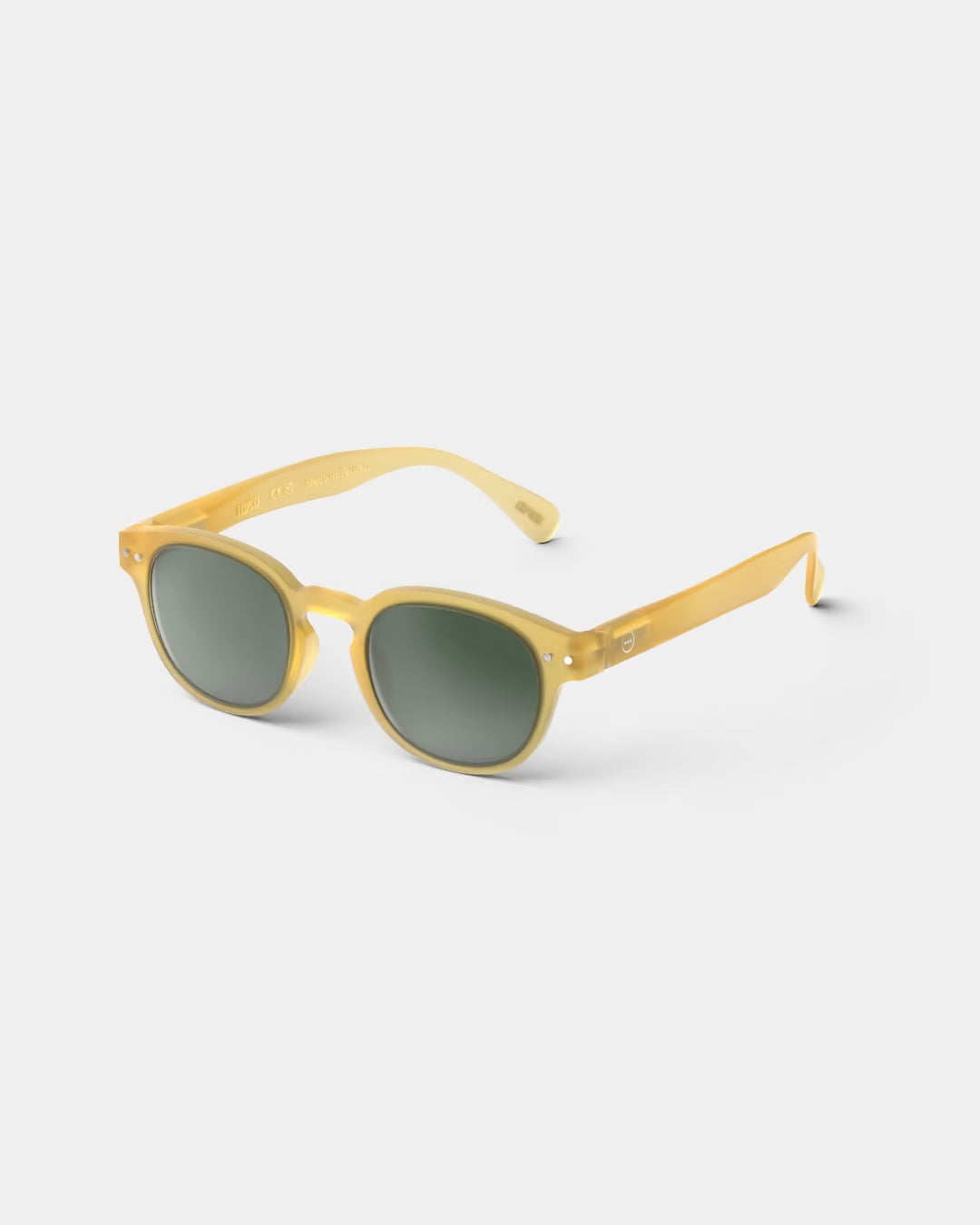 Yellow honey sunglasses for kids aged 5-7 from IZIPIZI, featuring stylish, lightweight frame and UV protection.