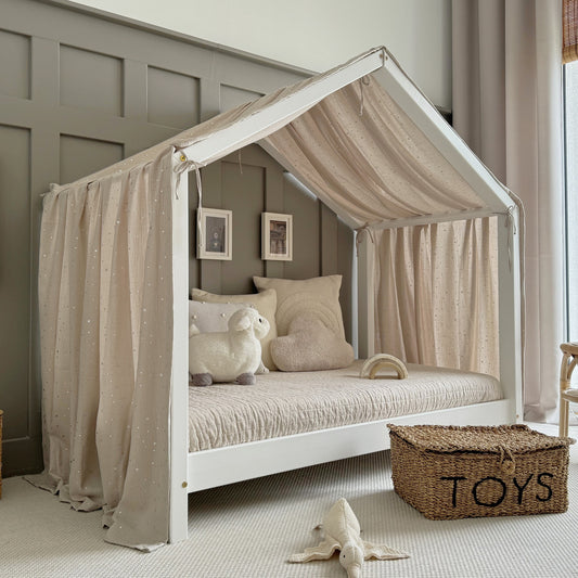 Pupi-Mussola a baldacchino per letto