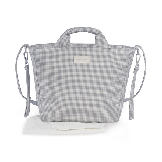 Borsa Fasciatoio Pasito a Pasito Little Bloom Vichy Grigio