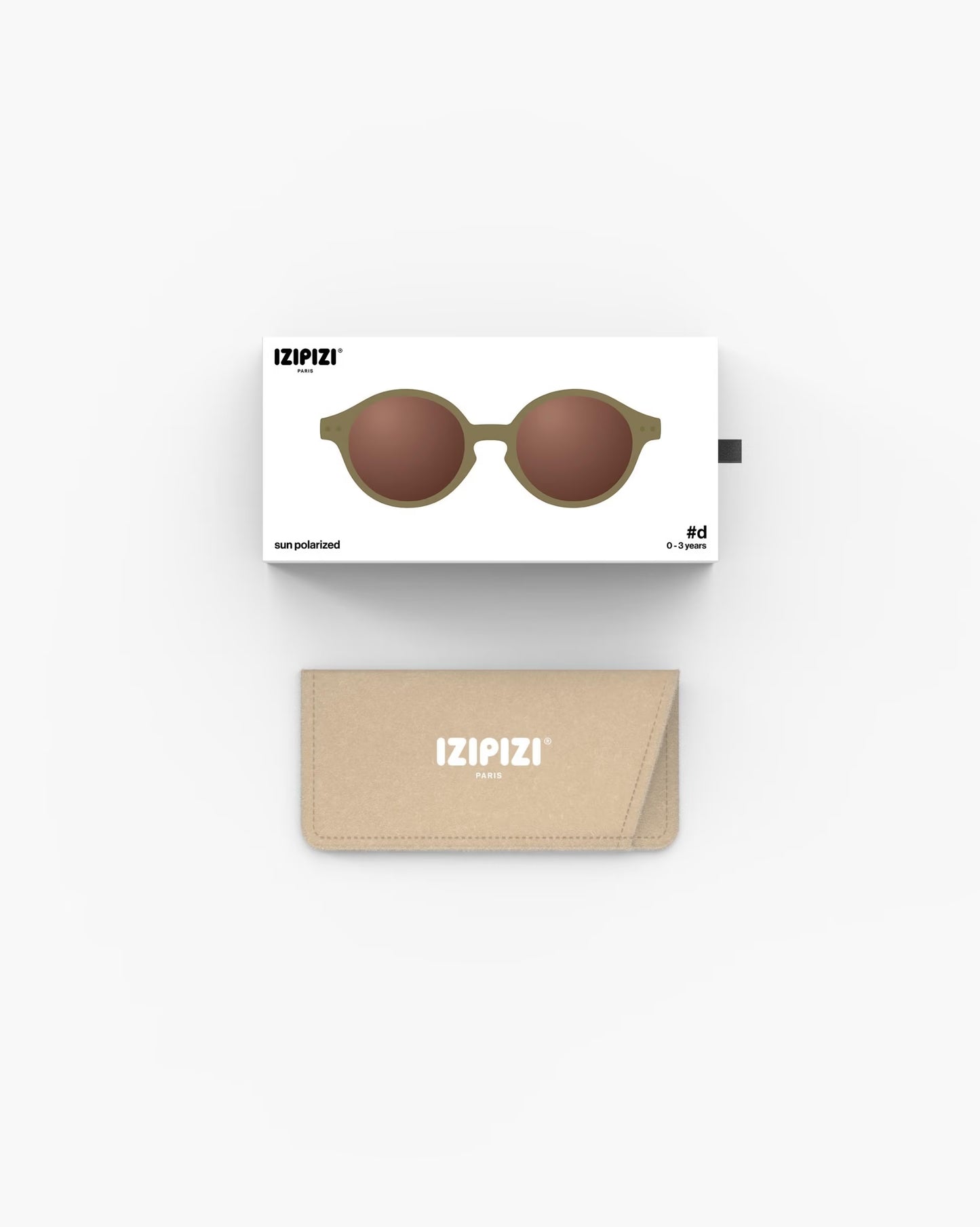 Occhiali da Sole 0-3 anni IZIPIZI #D- Glossy Kaki (NEW)