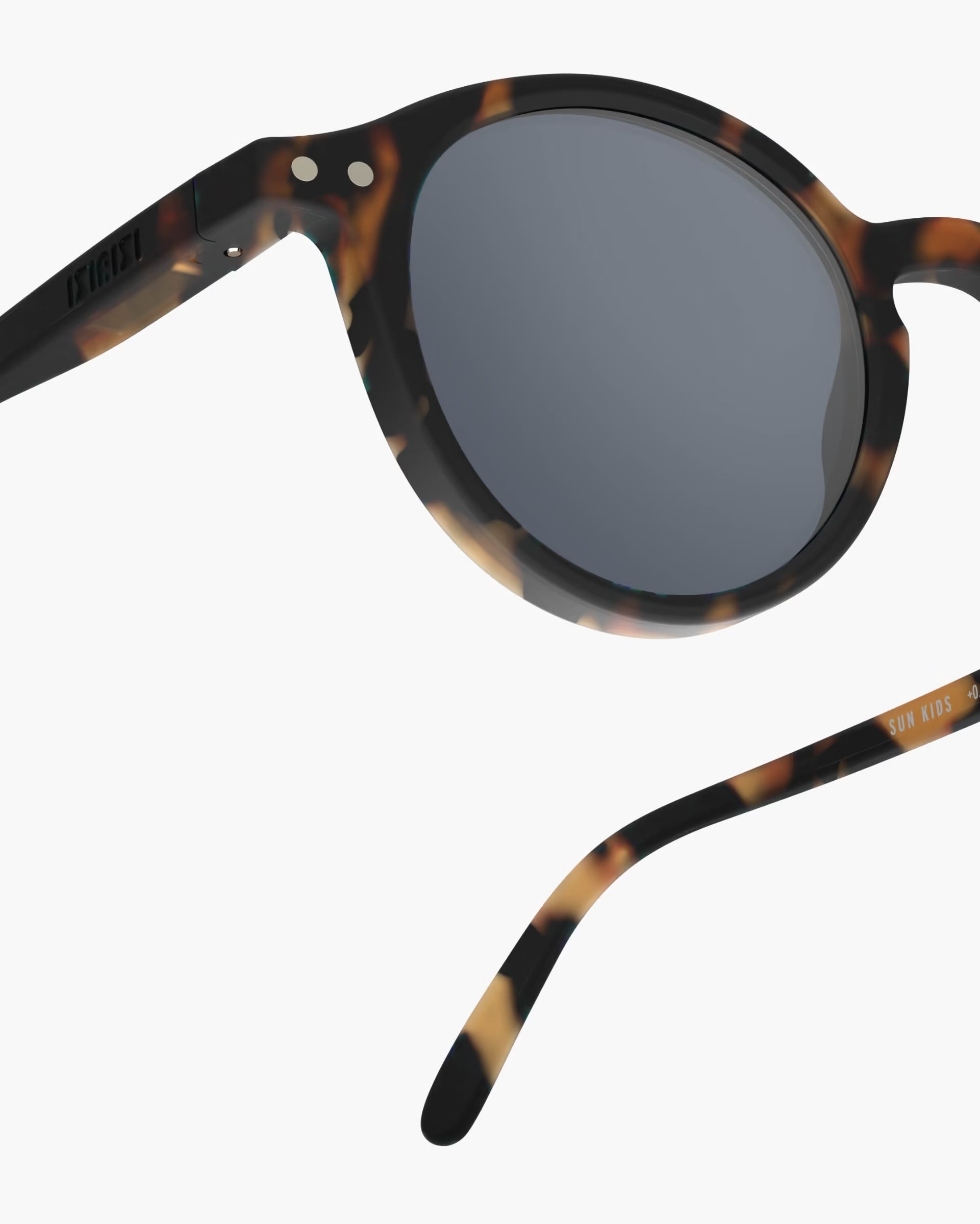 Child's tortoise shell sunglasses by IZIPIZI for ages 3-5, stylish and protective eyewear for young kids.
