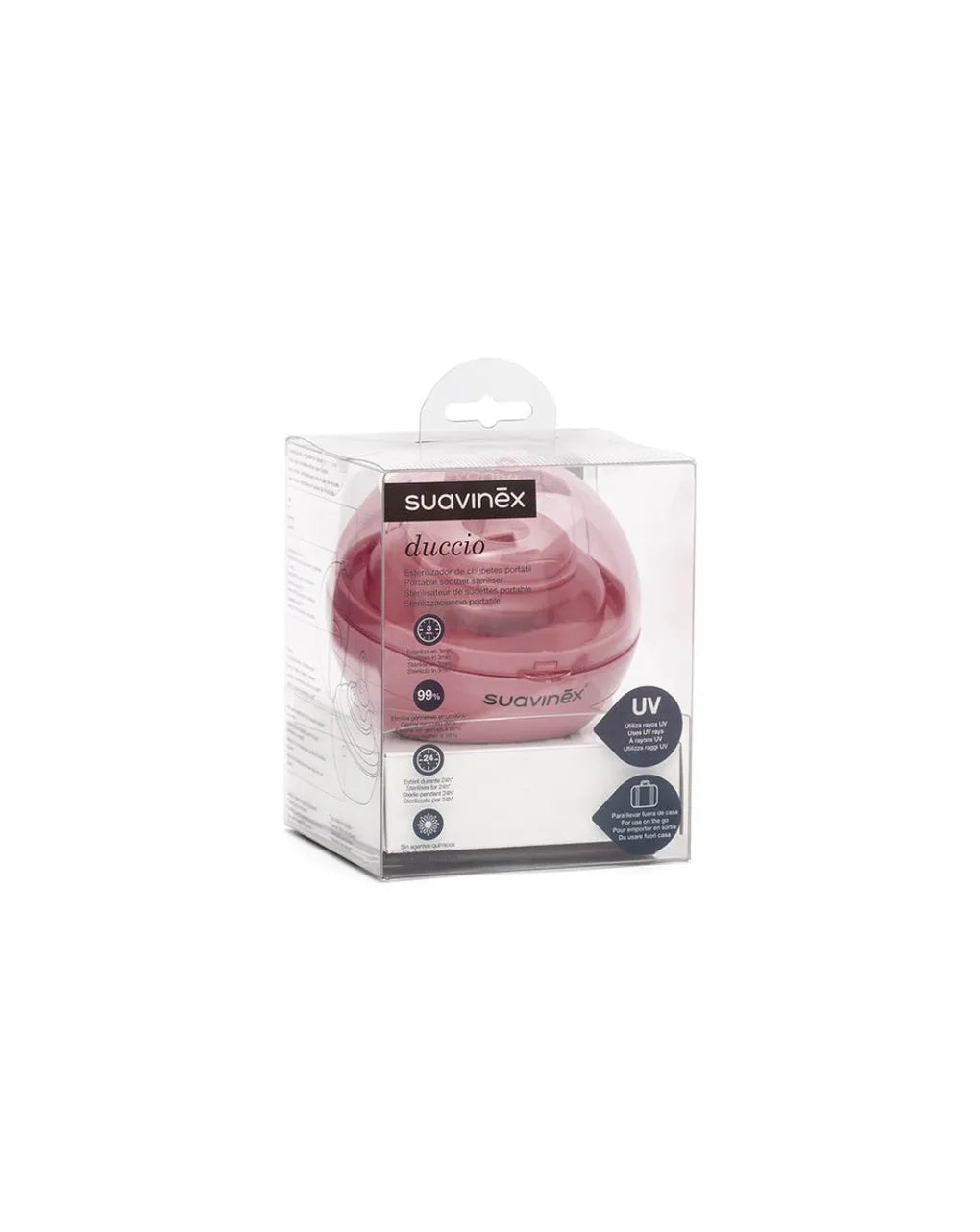 Sterilizzatore per ciuccio duccio lo sterilizzaciuccio rosa - suavinex