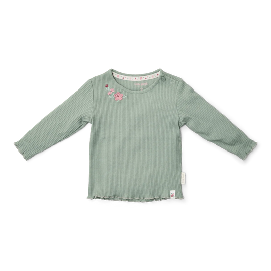 Fali - Little Dutch Camicia bambina manica lunga verde giardino