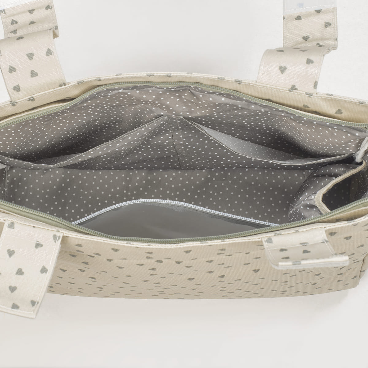 Changing Bag Poppy Moss Cuori - Walking mum