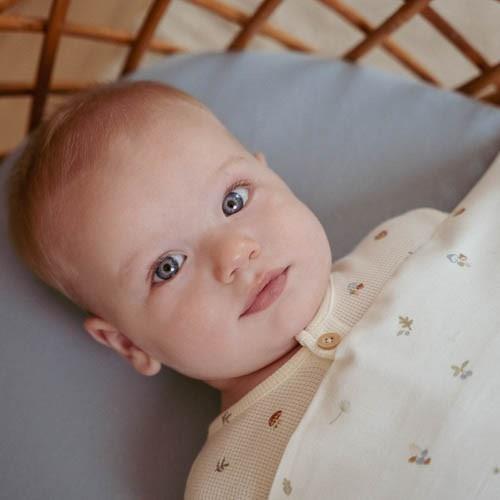 Lenzuolo con angoli per culla - Bianco - Newborn Naturals - Little Goose