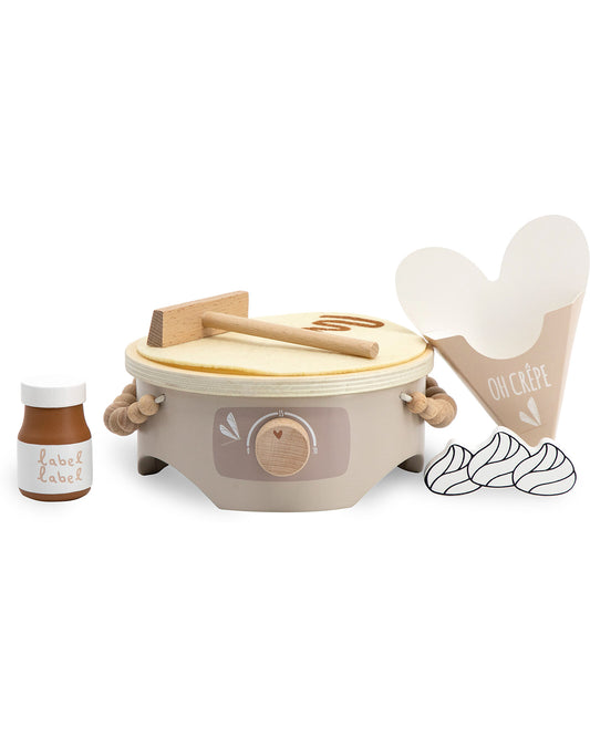 Set per Crepes in Legno - Beige - Legno di Faggio Certificato FSC