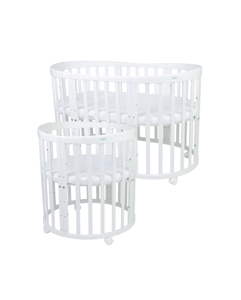 Metra-Lettino evolutino 7 in 1 bianco con set lenzuola (acconto)