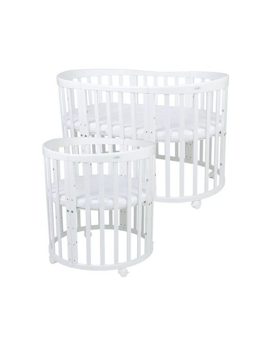 Metra-Lettino evolutino 7 in 1 bianco con set lenzuola (acconto)