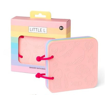 Little L - Libro da bagno in silicone rosa