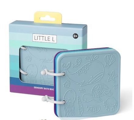 Little L - Libro da bagno in silicone Blu