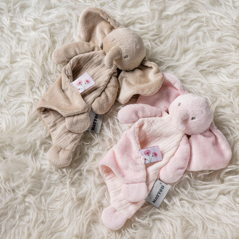 Doudou - Fanfan Mini Peluche Elefante Sabbia - Nattou - Scandi Kids Concept Store