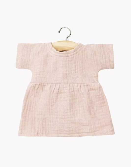 Vestito per bambola minikane -  Abito Faustine a maniche corte in garza di cotone