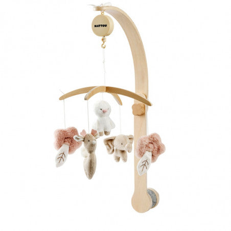 NATTOU Fanfan Mobile musicale in legno - Scandi Kids Concept Store