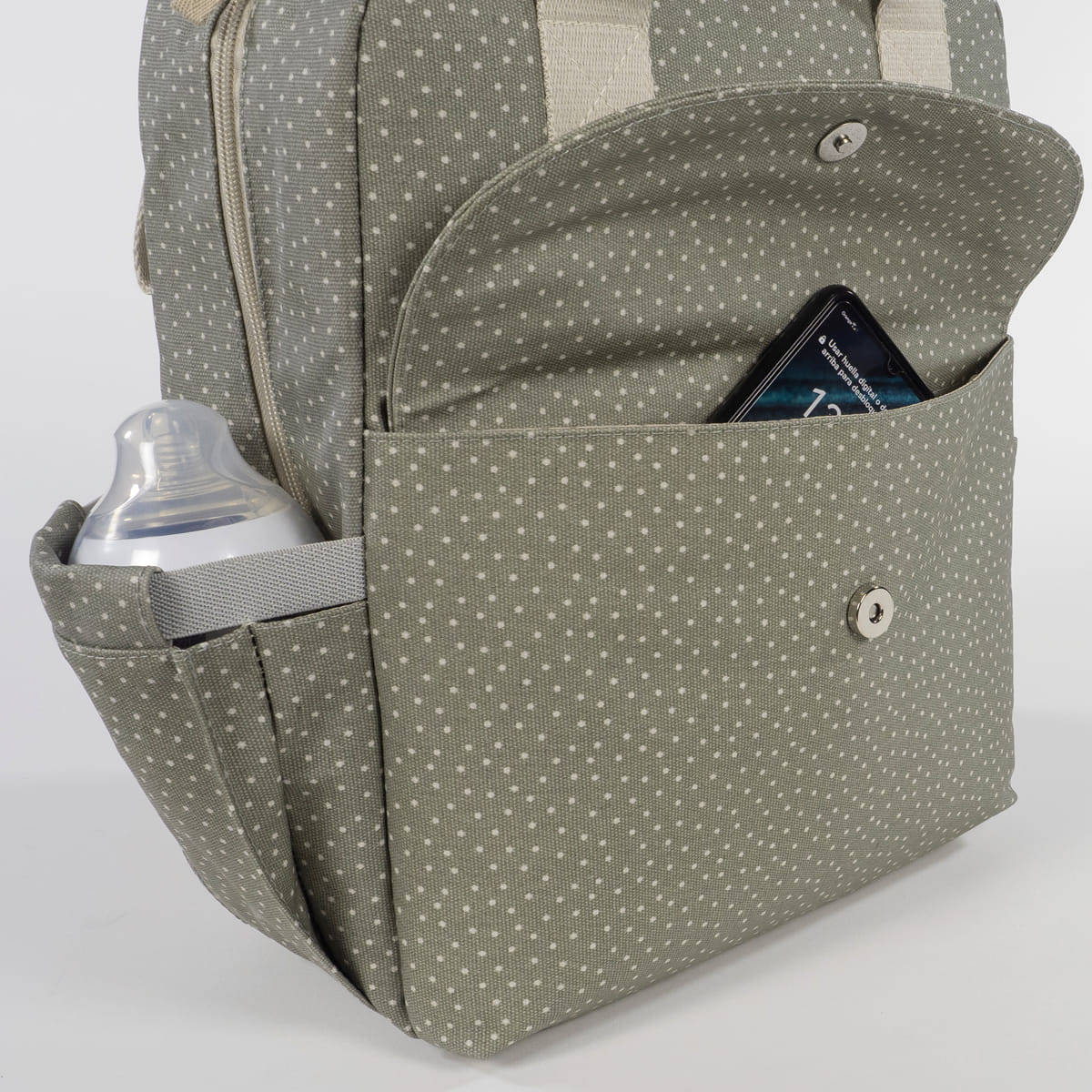 Zaino Poppy Moss Pois Verde - Walking mum