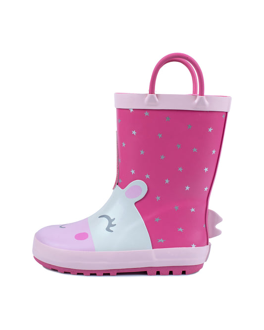 Rainboot Unicorno- Foderati in Cotone - Unicorno Stelline