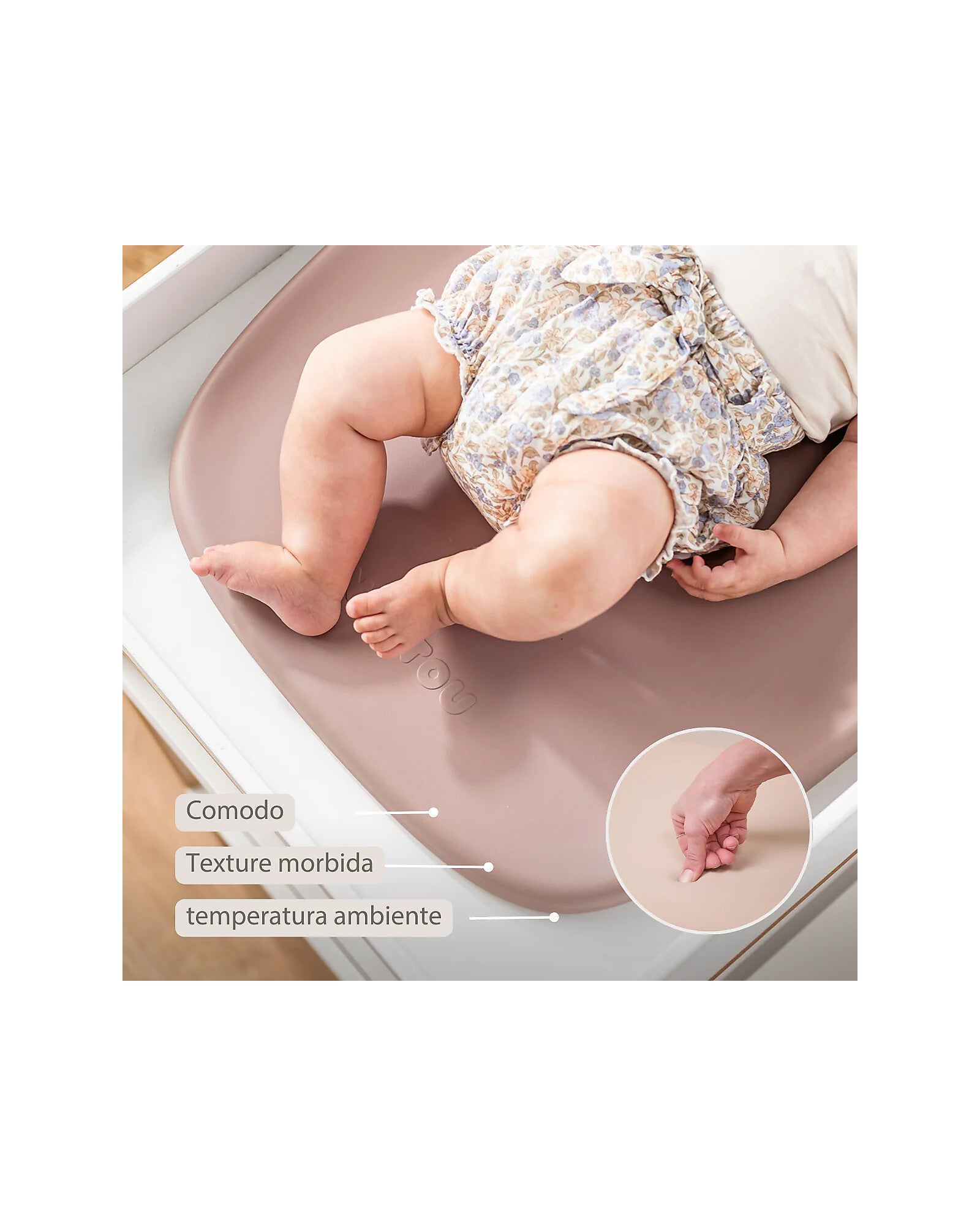 Fasciatoio Softy In Schiuma Nattou Rosa 70x50 - Scandi Kids Concept Store