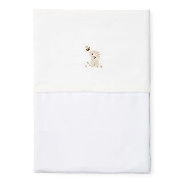 Lenzuolo sopra per culla - Bianco - Newborn Naturals - Baby Bunny 70x100 (per navicella e culla ospedale)