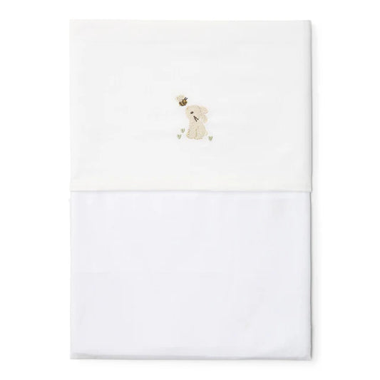 Lenzuolo sopra per culla - Bianco - Newborn Naturals - Baby Bunny 70x100 (per navicella e culla ospedale)