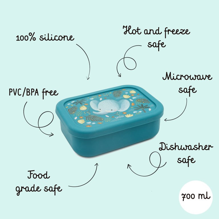 Porta merenda in silicone - Elefante - SASSI