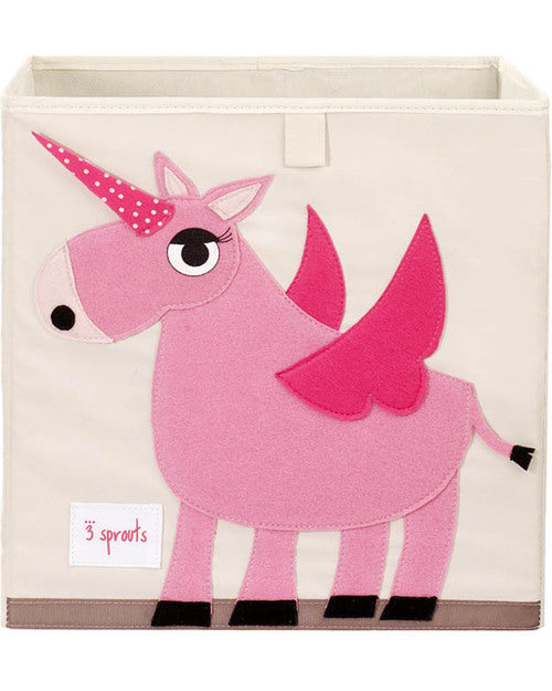 Rico - Contenitore Portaoggetti -UNICORNO- Compatibile con Scaffali Ikea Kallax