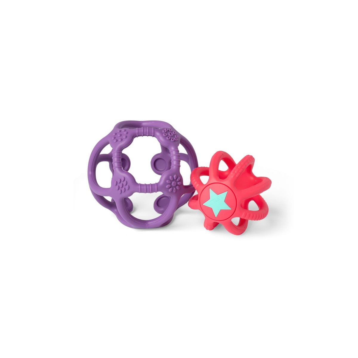 Little L - SET OF 2 SENSORY BALLS PURPLE AND RED