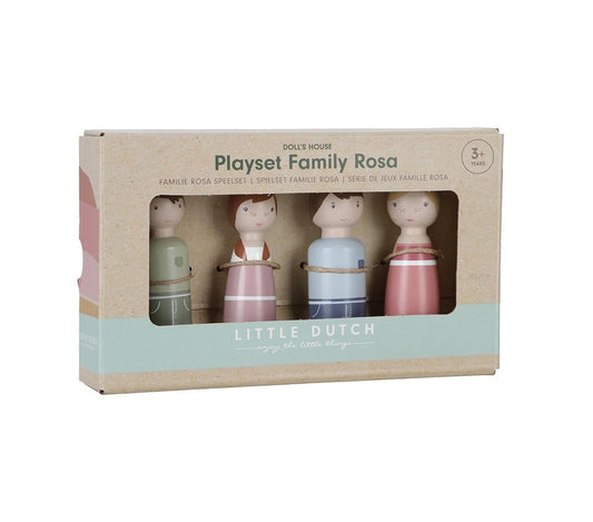 Set Famiglia Rosa per casa delle Bambole - Little Dutch