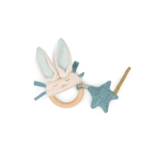 Sonaglio con anello in legno coniglio - Moulin Roty