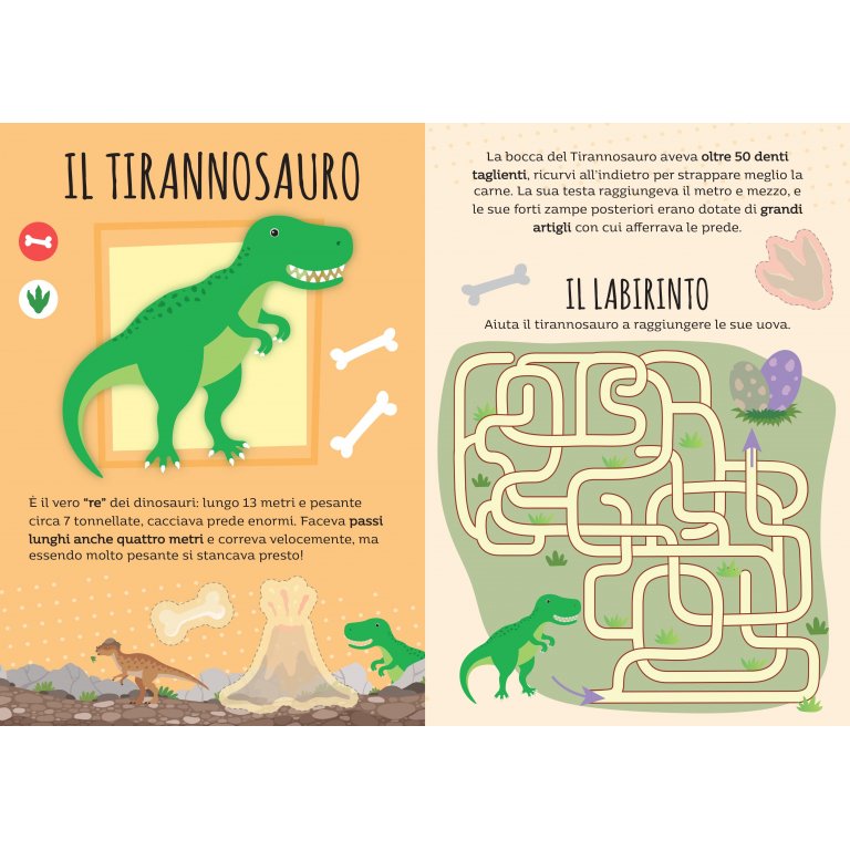 Stickers e attività. I dinosauri