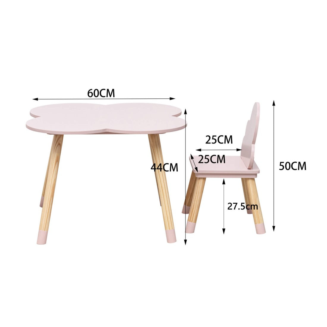 Set tavolo e sedie nuvola rosa