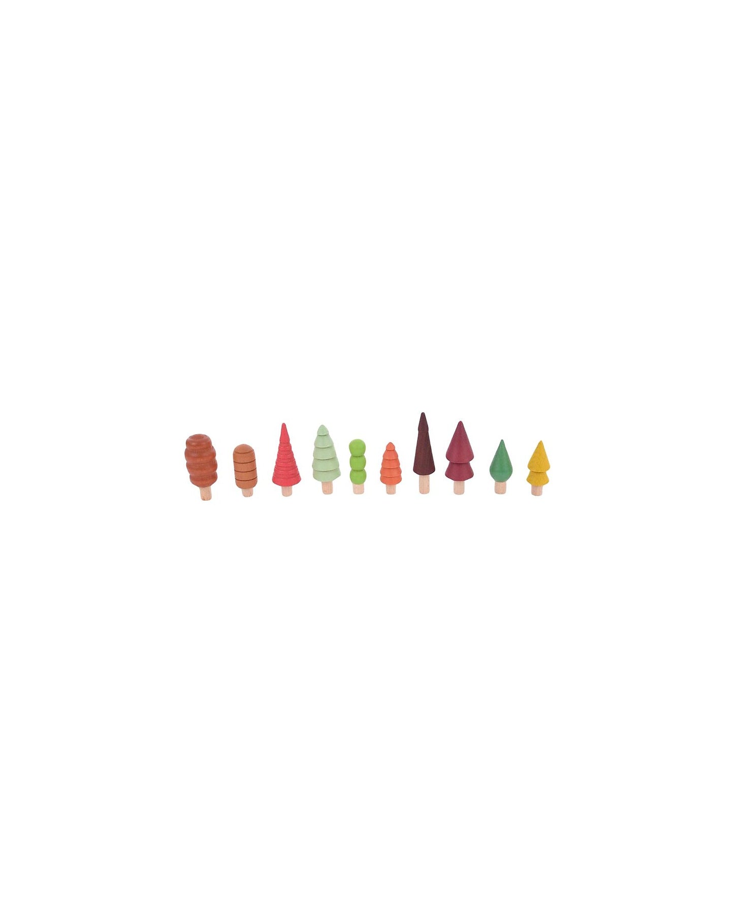Set Gioco Foresta - 10 Alberi - Seasonal Trees - Legno di Faggio - da 10 Mesi