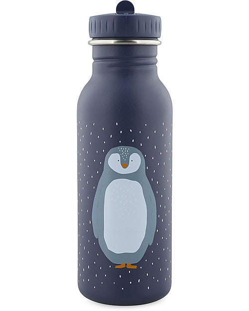 Borraccia in Acciaio Inox - 500 ml - Mrs Penguin - blu