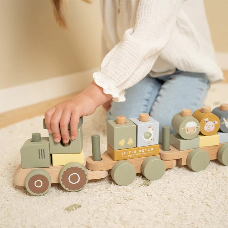 Trenino nascita (personalizzabile) little dutch- Little Farm