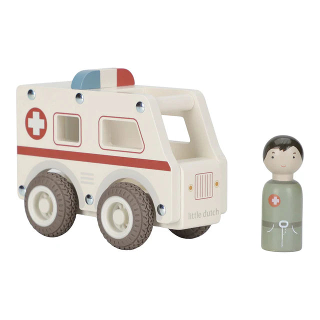 Wooden ambulance - White - Essentials - Scandi Kids Concept Store